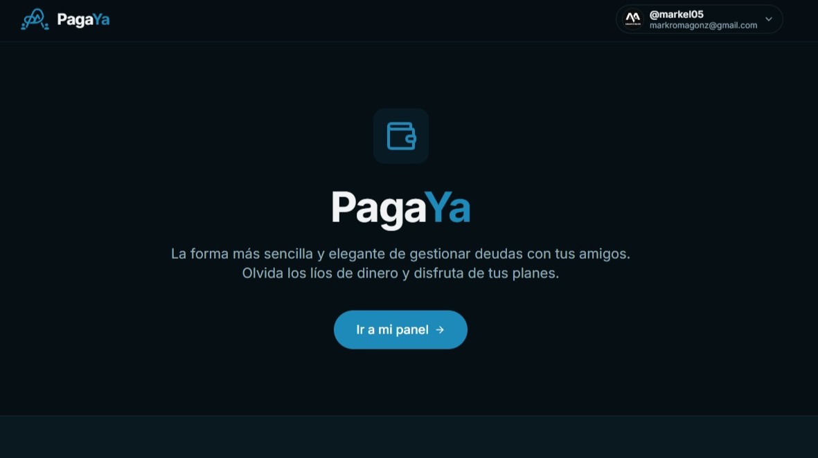 PagaYa · Sistema de gestión de pagos con amigos